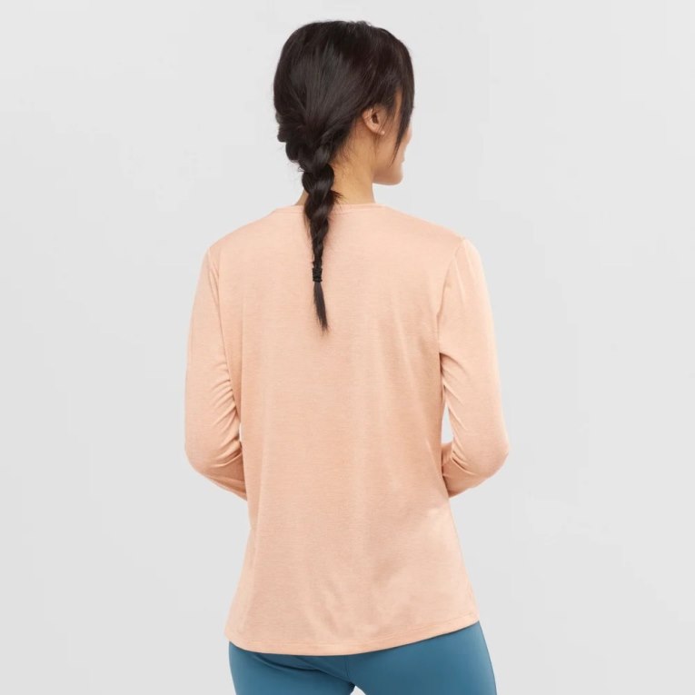 Apricot Salomon Agile Long Sleeve Women's T-Shirts | IE KD5197